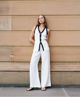 CONTRAST BUTTON KNIT TANK